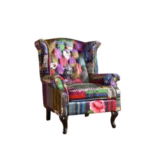 Paris Wing Chair - Abstract Fabric